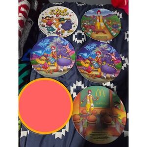 Vintage McDonald's Plastic Dinner Plates Lot of 5